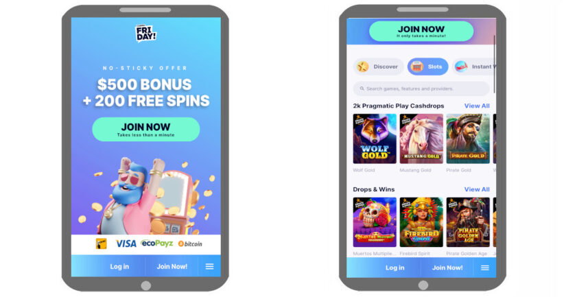 Mobile snapshots of Casino Friday