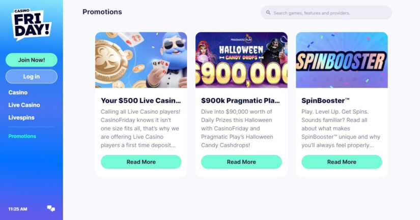 Casino Friday provides various promotions and special offers for players who continue their journey with them.