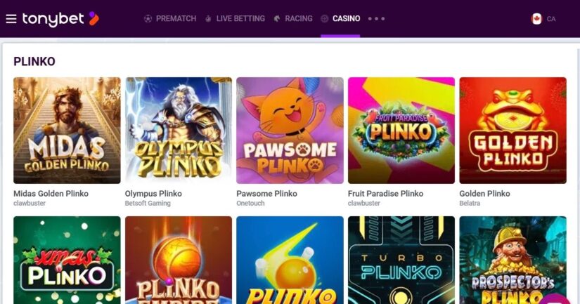 Plinko games Canada