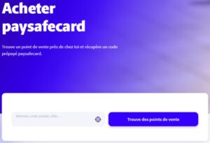 Trouver un point de vente pour votre dépôt à Paysafecard - Étape 2.