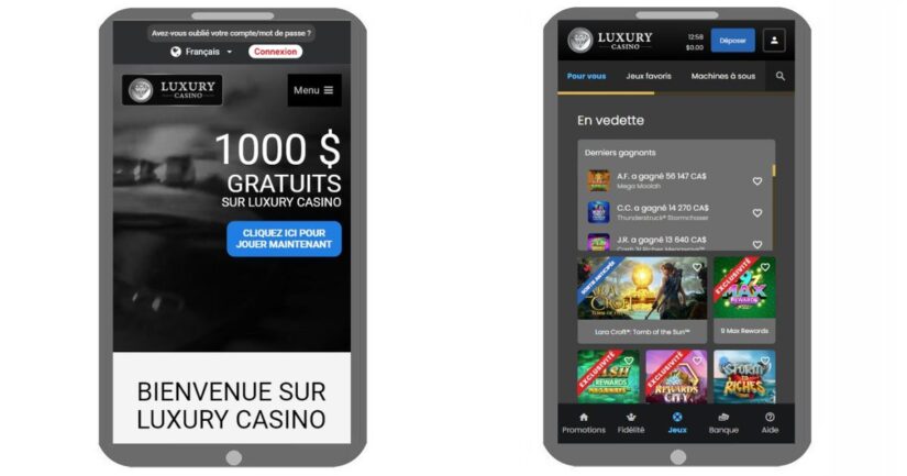 Version mobile du casino pour les Canadiens