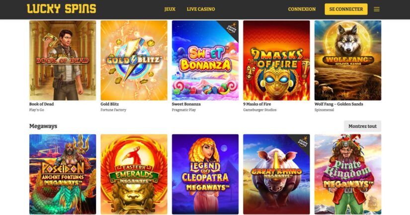 Lucky spins Québec casino